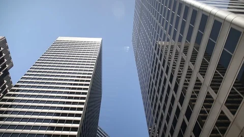 Low angle shot of skyscrapers Stock Footage 95938290