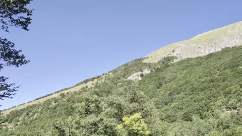 Low angle shot of a steep mountainside 스톡 동영상 345035359