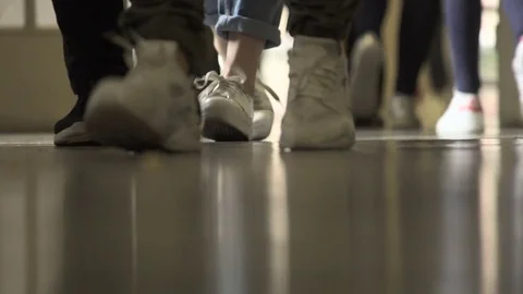 Low angle shot of students entering school 스톡 동영상 79161025