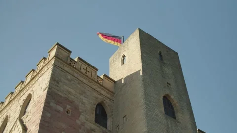 Low Angle Shot of Tower of Hambach Castle Vídeos de archivo 166145842