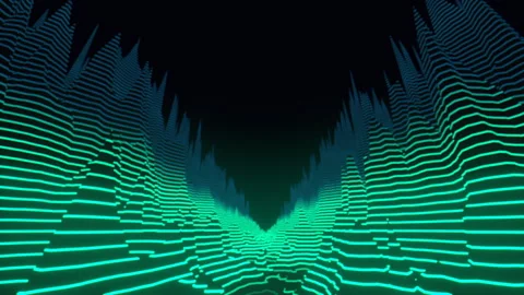 Low-Angle Shot of Towering Abstract Metal Mountains, 4K ProRes 422 HQ Video stock 336746712
