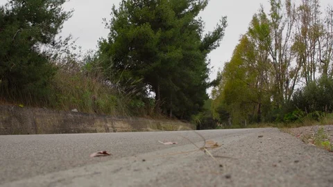 Low Angle shot of a truck passing by Stock Footage 88680689