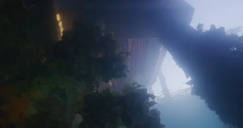 Low Angle Shot Of Underwater Pier, 8K 스톡 동영상 334997142