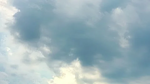 A Low Angle Shot Of A Wind Shear In A Bright Dramatic Sky With A Glow Of Stock Footage 248954939