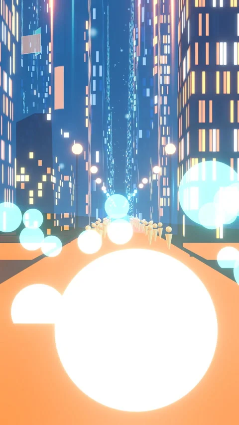 Low angle sidewalk perspective of anonymous data citizens, Vertical 9:16 4K Stock Footage 336840685