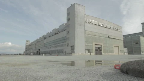 Low angle slider shot of abandoned building Stock Footage 252257460