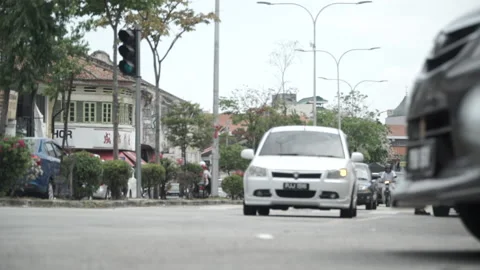 Low angle smooth traffic Video stock 153873249