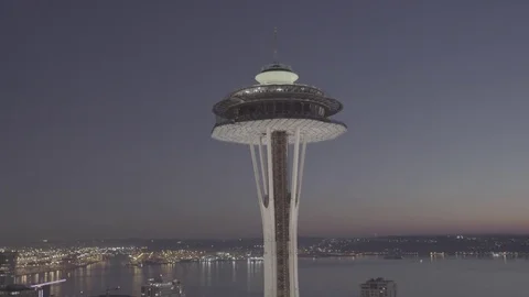 Low Angle Of Space Needle 库存影片 84807487