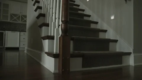 Low angle Staircase dolly Stock Footage 82977541