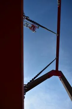 Low angle swing on a blue sky Stock Photos