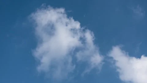 Low-angle Time-lapse Footage of Blue Sky and White Clouds Stock Footage 339307171