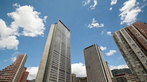 Low angle timelapse of Bogota's International Center Stock Footage 41893604