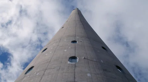 Low Angle Timelapse of Clouds Above Northampton Lift Tower Stock Footage 61484187