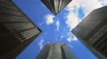 Low angle timelapse view on New York City skyscrapers Manhattan NYC 4k or 4k+ Resolution