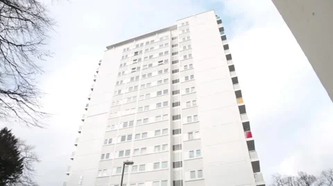 Low Angle Tower Block Tilt 库存影片 50241822