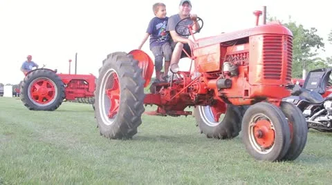 Low Angle Tractors Video stock 12533266
