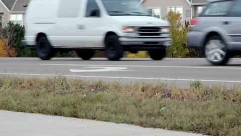 Low Angle Traffic Stock Footage 98896180