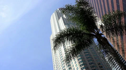 Low Angle US Bank Tower LA - Skyspace LA Stock Footage 61866979