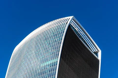 Low angle view of 20 Fenchurch skyscraper in London Stock Photos