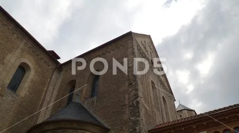 Low angle view ancient architecture with roof of Brunswick cathedral Stock Photos