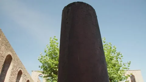 Low Angle View of Ancient Limburg Monastery Touring its Park on a Sunny Day Stock Footage 166144973