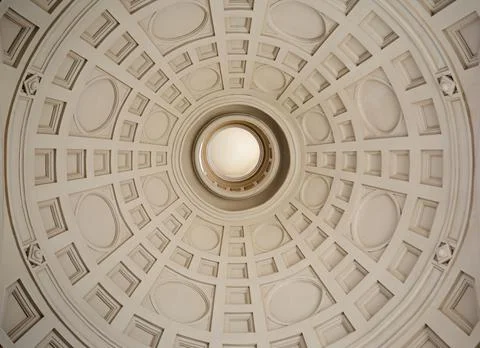 Low angle view of Antwerp Central Station dome Фото