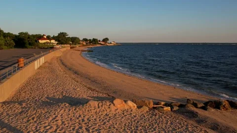 A low angle view of a beach on the Long Stock Video Pond5