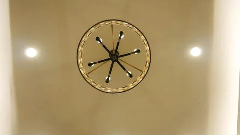 Low Angle View of Beautiful Chandelier Stock Photos