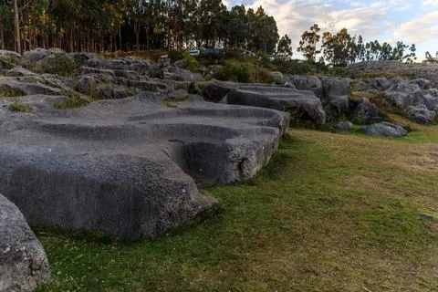 Low-angle view of a beautiful forest in Cusco, Peru Stock Photos