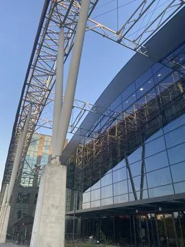 Low-angle view of the Belgrade Central Railway Station Stock Photos