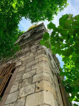 Low angle view of the bell tower of The Orthodox Church  Stock Photos