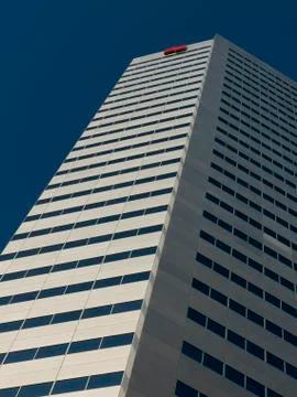 Low angle view of a building in downtown Montreal Stock Photos