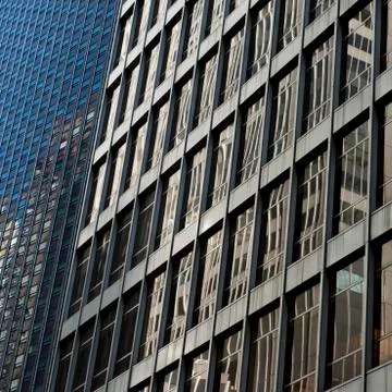 Low angle view of building in Manhattan Stock Photos