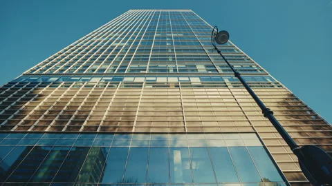 Low Angle View of Business and Office Buildings in the Modern District. Stock Footage 246787760