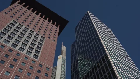 Low angle view of business buildings Stock Footage 253657686