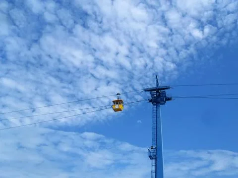 Low Angle View of Cable Car Stock Photos