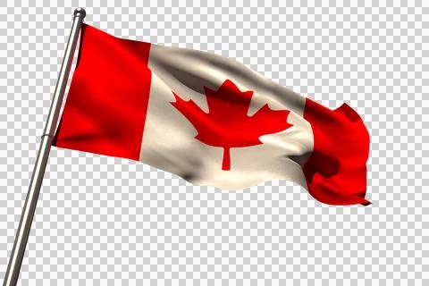 Low angle view of canadian flag Stock Illustration