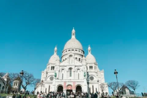 Low angle view of Cathedral against clear sky in city 스톡 사진