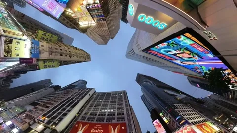 Low angle view of  Causeway Bay Stock Footage 230352325