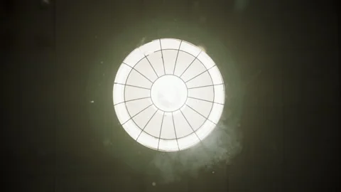 Low angle view of ceiling light and the bulb exploding Stock Footage 202895213