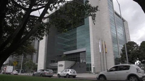 Low angle view, Chamber of Commerce of Bogotá, Colombia Vidéo 172288945
