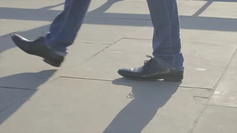 Low angle view of commuters at rush hour Video stock 89886218