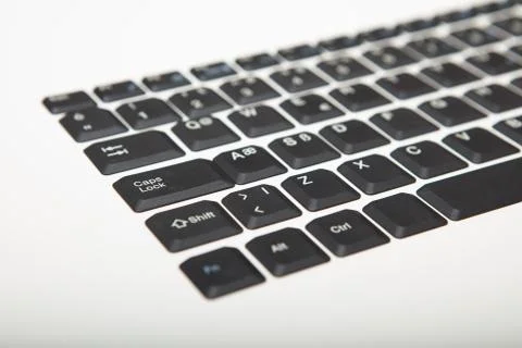 Low angle view of a computer keyboard Stock Photos