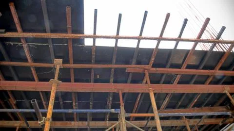 Low Angle View of Construction Site Stock Photos