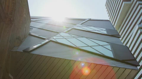 Low angle view of the Crystal, Toronto Stock Footage 218018625