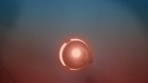 Low angle view of dim lamp with hazy light and a touch of smoke, horror scene Stock Footage 317565787