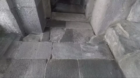Low Angle View, Dome, Wall inside Tower, Shiva Temple, Prambanan, Indonesia Stock Footage 248626572