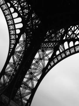 Low angle view of eiffel tower, paris, france Stock Photos