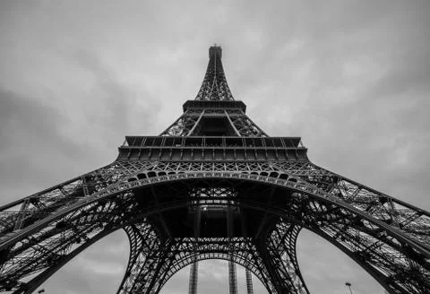 Low angle view of Eiffel Tower, Paris, France Stock Photos