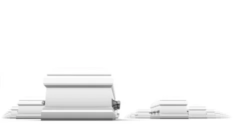 Low angle view of endless Coffins Foto stock